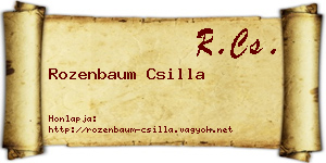Rozenbaum Csilla névjegykártya